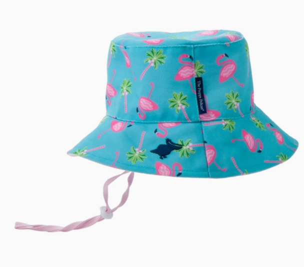 pink flamingo little girls bucket hat beach hat flamingos