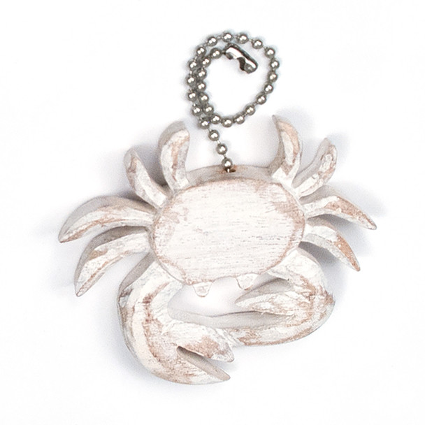 carved fan pull white crab nautical fan pull coastal