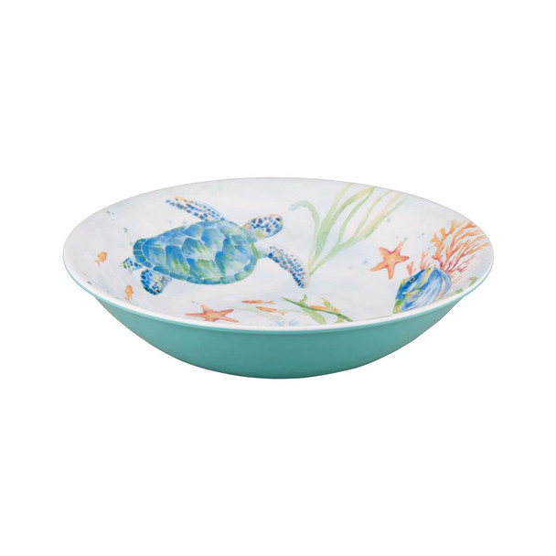 sealife melamine bowl plastic dish coastal sea turtle