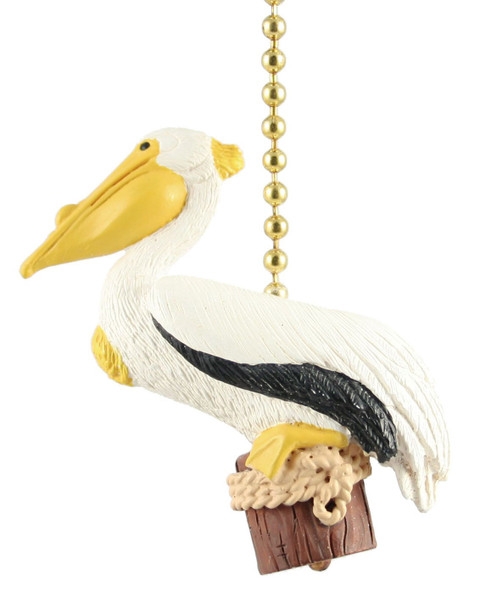 nautical ceiling fan pull pelican on piling coastal beach house ceiling fan pull