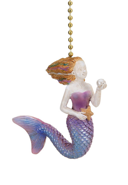 coastal ceiling fan pull purple mermaid fan pull