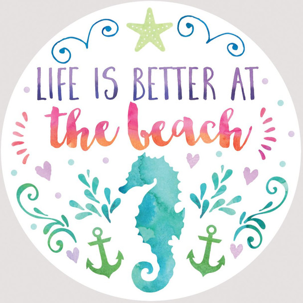 car coaster life is better at the beach seahorse