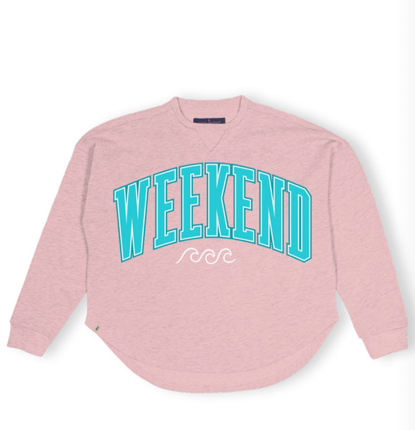 simply southern boxy pullover long sleeve tee t-shirt weekend pink