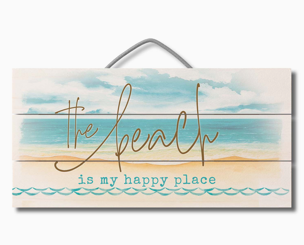 pallet wood sign the beach is my happy place
