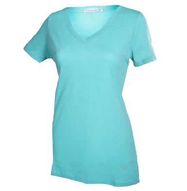 Aqua V-Neck Tee - Coastal Cottage