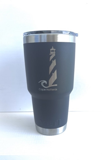 Custom Yeti 20oz White Tumbler with Cape Hatteras Lighthouse - Coastal  Cottage Outfitters