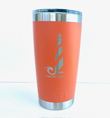 Custom Yeti 20oz Navy Tumbler with Cape Hatteras Lighthouse - Coastal  Cottage Outfitters