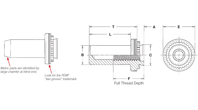 B-M4-1ZI - Self-Clinching Blind Nut by PennEngineering ® (PEM ® )