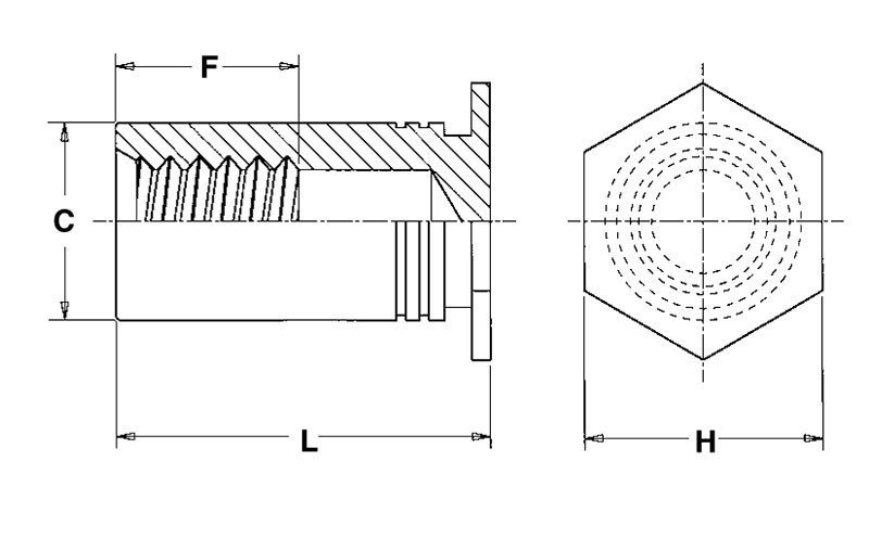 BSO-032-14ZI - Blind Threaded Standoffs  by PennEngineering ® (PEM ® )