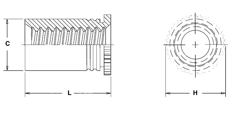 DSOS-440-250 - Threaded Standoffs for Close-To-Edge Applications  by PennEngineering ® (PEM ® )