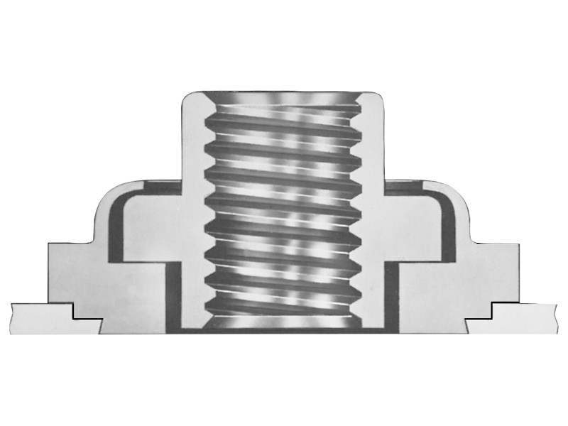 LAS-440-1MD -  Floating self-clinching, locking thread nut by PennEngineering ® (PEM ® )