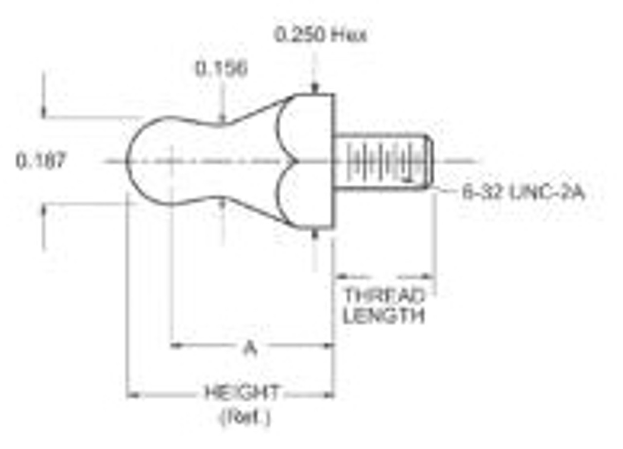 STB116-0.499-0.156-34 - Ball Stud by LYNTRON