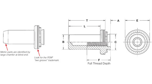 B-M3-2ZI - Self-Clinching Blind Nut by PennEngineering ® (PEM ® )