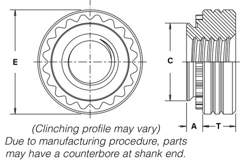 CLA-M4-2 -  Self-Clinching Nut by PennEngineering ® (PEM ® )
