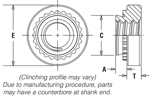 CLS-0616-3 -  Self-Clinching Nut by PennEngineering ® (PEM ® )