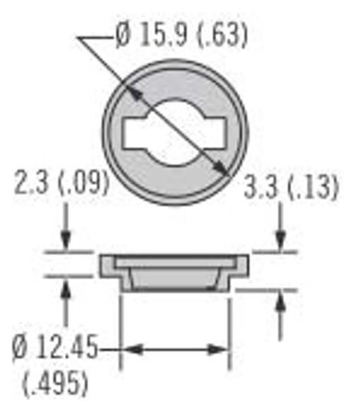 D1-X1129 - DZUS ® Quarter-Turn Self-Ejecting Cup by SOUTHCO D1-X1129 - DZUS ® Quarter-Turn Self-Ejecting Cup by SOUTHCO