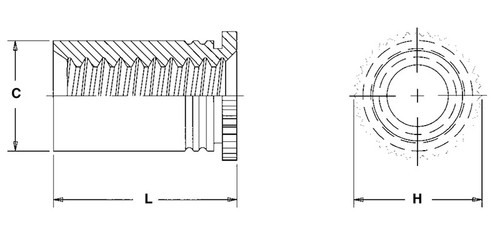 DSO-M3-6.35ZI - Threaded Standoffs for Close-To-Edge Applications  by PennEngineering ® (PEM ® )