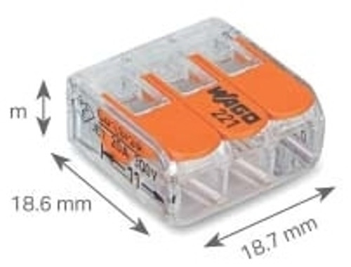 221-413/VE00-2500 - Compact Splicing Wire Connector by WAGO 221-413/VE00-2500 - Compact Splicing Wire Connector by WAGO