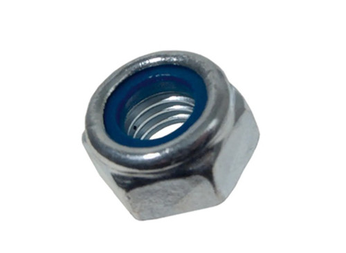M5 Prevailing torque type hex lock nuts thin type, with polyamide insert Steel 8 zinc plated blue