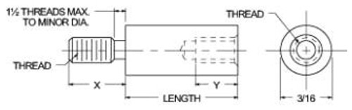 SS6878-0.187-01 - Standoff by LYNTRON
