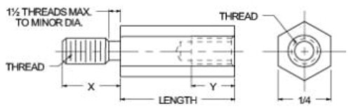 SS6981-0.250-00 - Standoff by LYNTRON