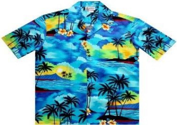 Aloha Republic - Island Scene - Blue - Style 500