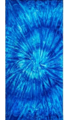 30 x 60 Printed Velour Beach Towel - Tie Dye Bay Blue