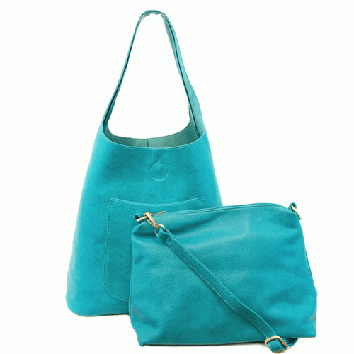 Molly Slouchy Handbag w/ Interior Bag- Aqua