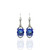 Iridescent Royal Blue Crystal Delight Earrings- Leverback Style