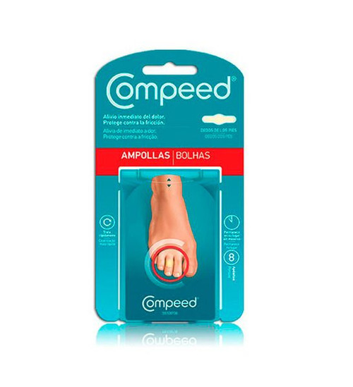 Compeed ampollas hidrocoloide dedos pies 8 U