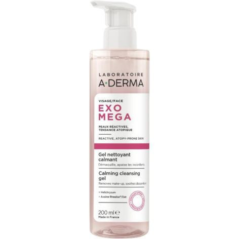 A-DERMA EXOMEGA FACIAL GEL LIMPIADOR CALM 200ML