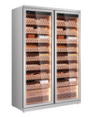 Raching CD1200 Dual Space Cigar Humidor Cabinet Silver Front View