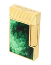 S.T. Dupont Geode Line 2 "Perfect Ping" Green/Gold Top Angled Closed