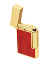 S.T. Dupont Popoté Line 2 "Perfect Ping" — Red/Yellow Gold Face Open