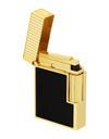 S.T. Dupont Line 1 — Vertical Guilloché Black / Gold