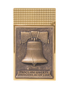 S.T. Dupont 250th Anniversary Haute Création Line 2 Lighter — Gold Bronze (Declaration of Independence), Back Closed
