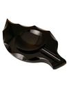 Elie Bleu Vakar Tobacco Leaf Obsidian Ashtray — Black, Top View