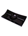 Elie Bleu Vakar 2-Cigar Obsidian Ashtray — Black, Top View