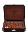 Stefano Ricci Travel Humidor — Siberian Tiger / Palladium, Top Open