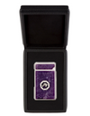 Stefano Ricci Dual Flame Lighter — Purple Diaspore / Palladium, Face