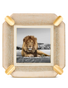 Stefano Ricci SR Octagon Porcelain Ashtray — Lion / Gold, Face