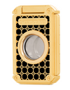 Stefano Ricci SR Cigar Cutter — Nail Polish Black / Gold, Face, Closed