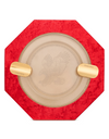 Stefano Ricci SR Octagonal Ashtray — Briar Root Red / Gold, Top