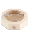 Stefano Ricci SR Octagonal Ashtray — Briar Root White / Palladium, Top, Angle