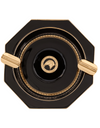 Stefano Ricci SR Porcelain Octagonal Ashtray — Shiny Black / Gold, Top