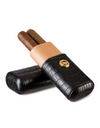 Stefano Ricci SR Cigar Case 2 Cigars — Crocodile Leather / Gold, Face, Open