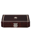 Stefano Ricci SR Travel Humidor 9 Cigars — Black Walnut Root / Palladium, Top, Closed