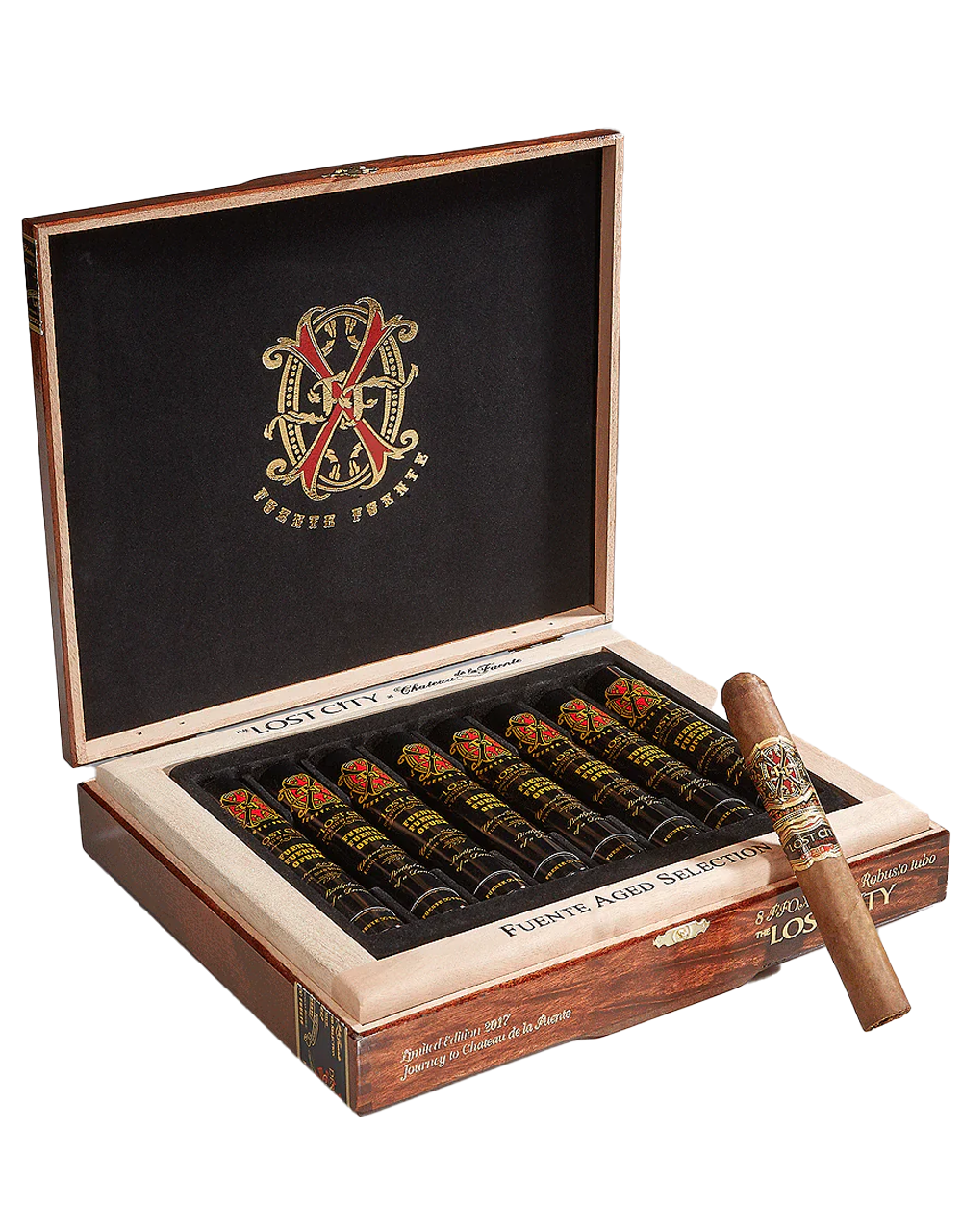 Fuente Opus X The Lost City Double Robusto Tubo Box Open