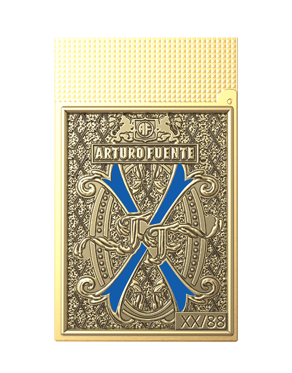 S.T. Dupont Line 2 Opus X Blue Lighter Back Closed