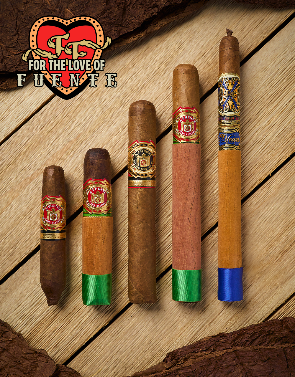 "For the Love of Fuente" Vintage Lancero Sampler #1 featuring Opus X 20th Anniversary Blue Lancero rare cigars